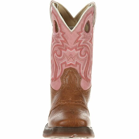 Durango LIL' Little Kid Tan Lacey Western Boot, TAN/PINK, ME, Size 11.5 BT287